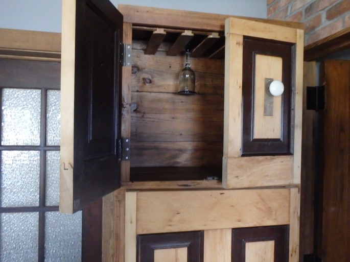 Wine racks built from reclaimed house doors circa 1930 (or older) - 5