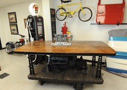 Custom Built Portable Industrial Bar with Flathead V-8 Engine and Offenhauser 3 Carb Manifold